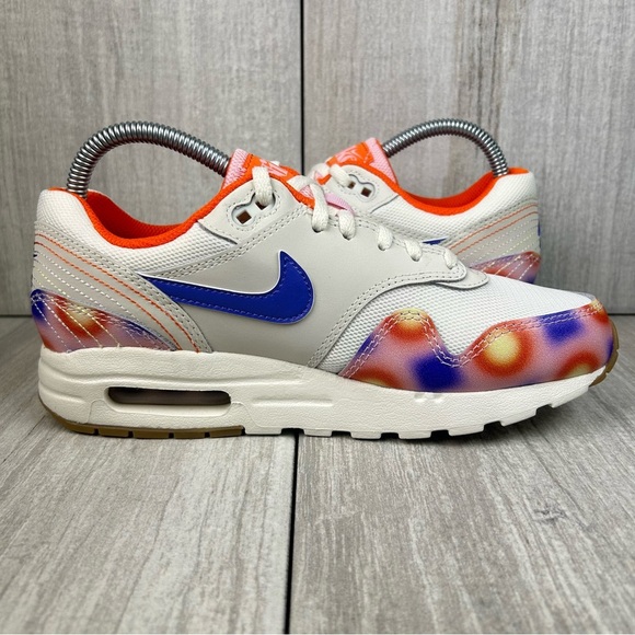 NEW Nike Air Max 1 SE Sail Blue Orange Athletic Sneaker Shoe Womens Size 7.5 - Picture 4 of 9